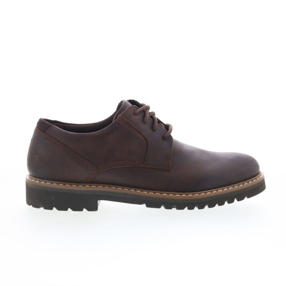 Rockport Mens Maverick Plain Toe Oxford Brown Shoes (NWT)